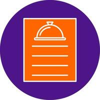 Recipe Line Filled Circle Icon vector