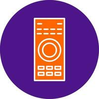 Remote Line Filled Circle Icon vector