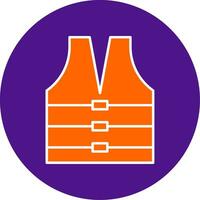 Life Jacket Line Filled Circle Icon vector