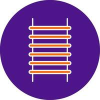 Step Ladder Line Filled Circle Icon vector