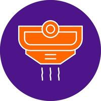 Smoke Detector Line Filled Circle Icon vector