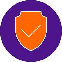 Shield Line Filled Circle Icon vector