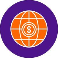 International Business Line Filled Circle Icon vector