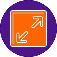 Resize Line Filled Circle Icon vector