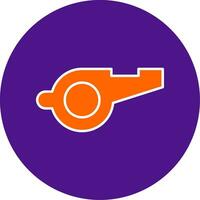 Whistle Line Filled Circle Icon vector
