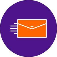 Mail Line Filled Circle Icon vector