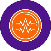 Sound Beats Line Filled Circle Icon vector