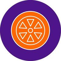 Wheel Line Filled Circle Icon vector