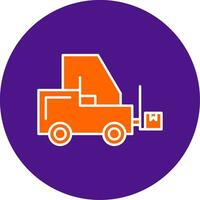Forklift Line Filled Circle Icon vector