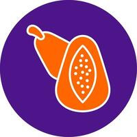 PawPaw Line Filled Circle Icon vector