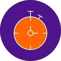 Chronometer Line Filled Circle Icon vector