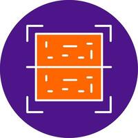 Qr Code Line Filled Circle Icon vector