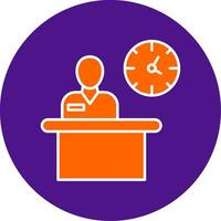 Break Line Filled Circle Icon vector