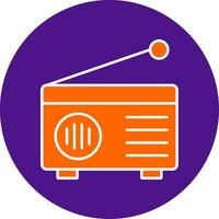 Radio Line Filled Circle Icon vector