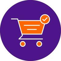 Checkout Line Filled Circle Icon vector