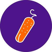 Pickle Line Filled Circle Icon vector
