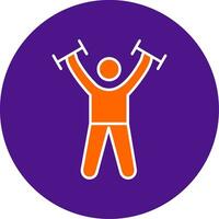 Exercise Line Filled Circle Icon vector