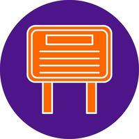 BillBoard Line Filled Circle Icon vector