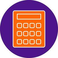 Calculation Line Filled Circle Icon vector