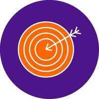 Target Line Filled Circle Icon vector