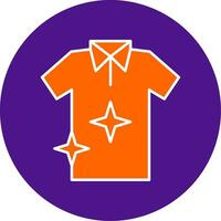 T Shirt Line Filled Circle Icon vector