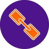 Link Line Filled Circle Icon vector