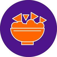 Nachos Line Filled Circle Icon vector