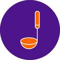 Ladle Line Filled Circle Icon vector