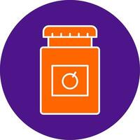 Jam Jar Line Filled Circle Icon vector