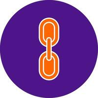 Chain Line Filled Circle Icon vector
