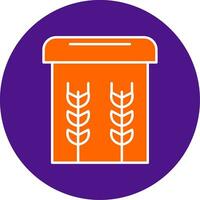 Flour Line Filled Circle Icon vector