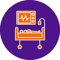 Medical Treatment Line Filled Circle Icon vector