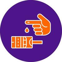 Diabetes Line Filled Circle Icon vector