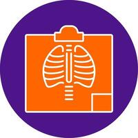 Radiology Line Filled Circle Icon vector