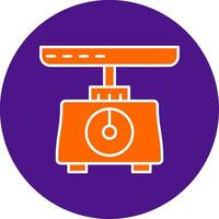 Weighing Scale Line Filled Circle Icon vector