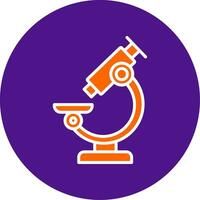 Microscope Line Filled Circle Icon vector