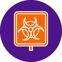 Biohazard Line Filled Circle Icon vector