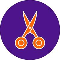 Scissors Line Filled Circle Icon vector