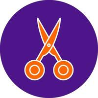 Scissors Line Filled Circle Icon vector