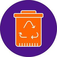 Recycling Line Filled Circle Icon vector