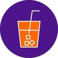 Drink Line Filled Circle Icon vector