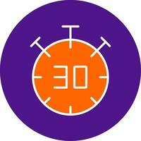Half Time Line Filled Circle Icon vector