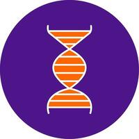 Dna Line Filled Circle Icon vector