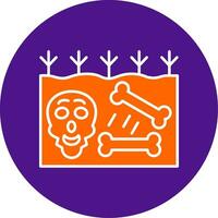 Extinction Line Filled Circle Icon vector