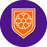 Football Badge Line Filled Circle Icon vector