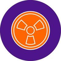Nuclear Line Filled Circle Icon vector