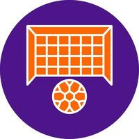 Goal Post Line Filled Circle Icon vector