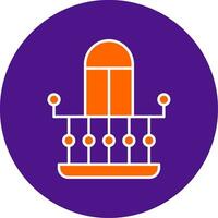 Balcony Line Filled Circle Icon vector