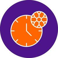 Football Time Line Filled Circle Icon vector