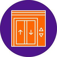 Elevator Line Filled Circle Icon vector